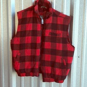 Red plaid vest